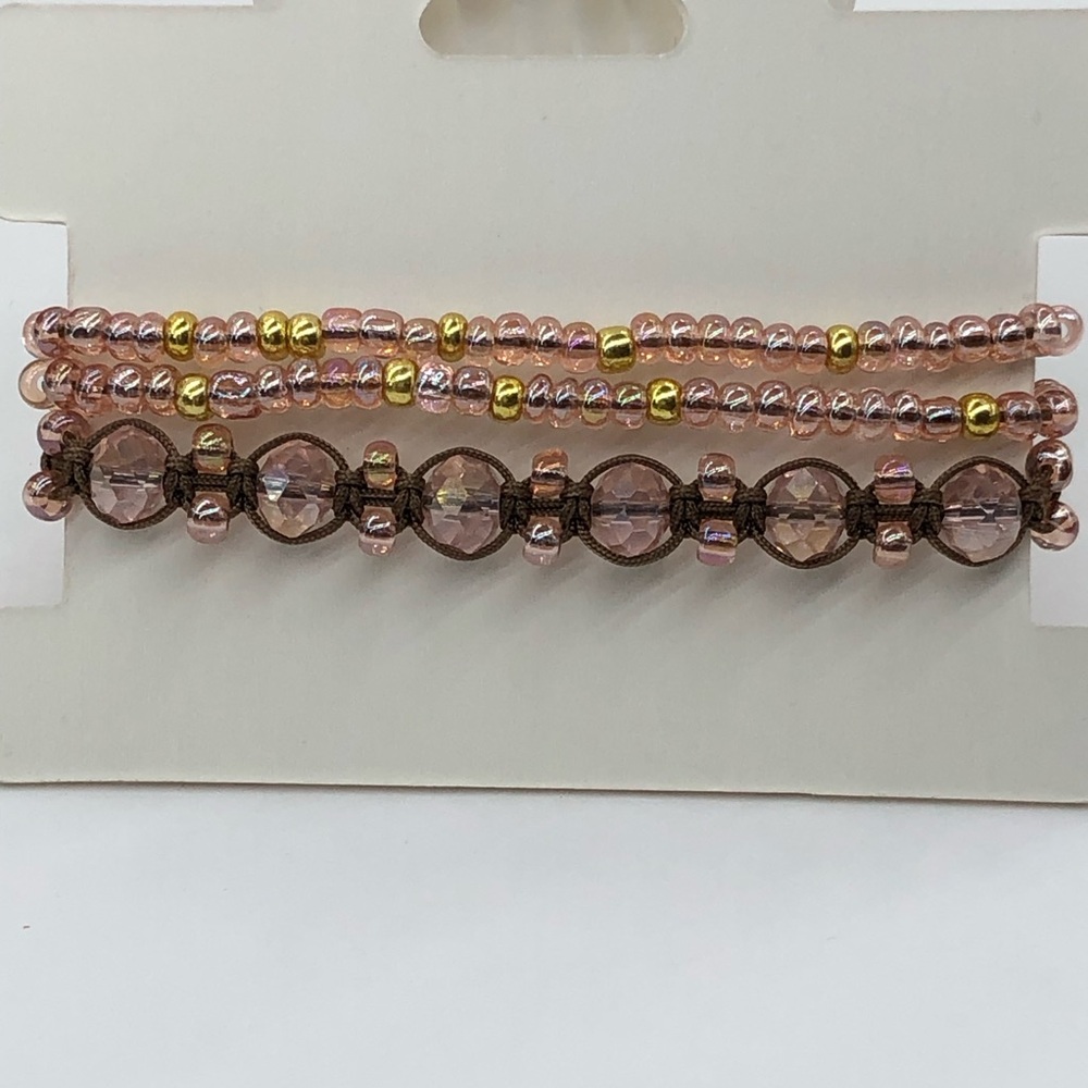 Bracelets adjustable macrame (set of two)
